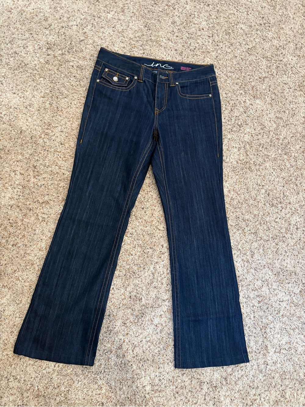 INC International Concepts Dark Indigo Flared Jeans